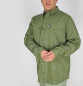 Mens Jack Wolfskin 1402031 Burnt Olive Long Sleeved Shirt